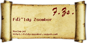 Földy Zsombor névjegykártya