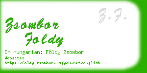 zsombor foldy business card